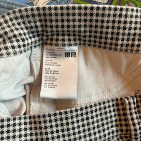 Uniqlo White Black Checkered Dress Pant XL - Picture 3 of 6